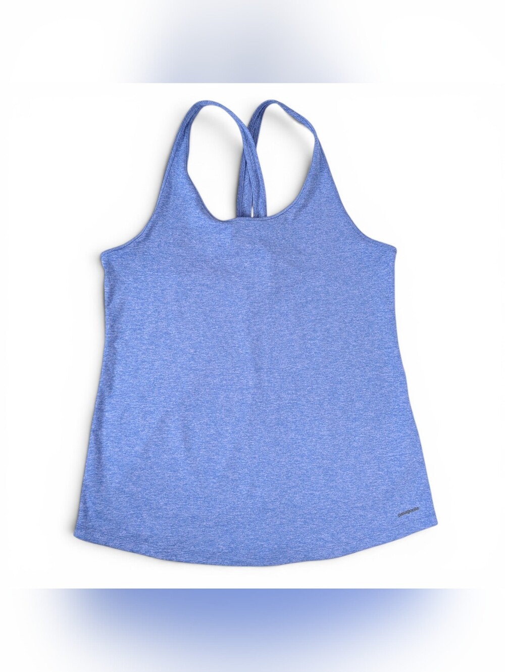 Patagonia Large Womens Tank Top Heathered Blue Lavender Sleeveless Athletic Top